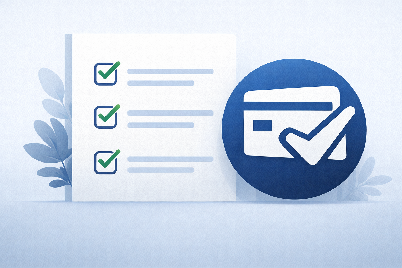 Kartenzahlung 2026 Grafik: Terminal, Karte und Haken
